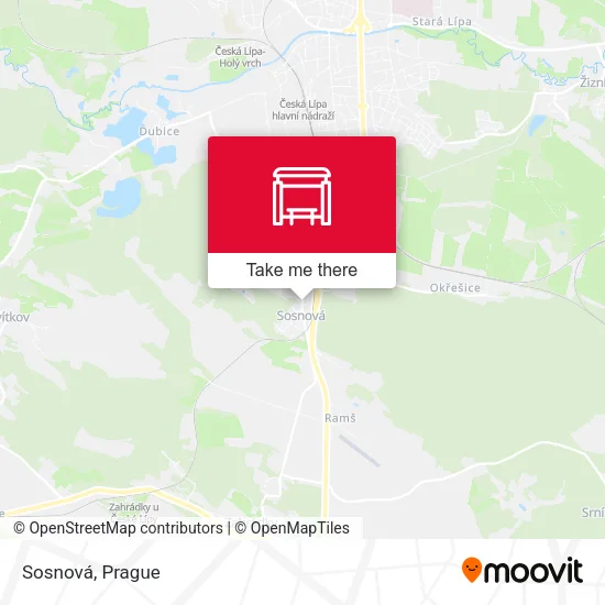 Карта Sosnová
