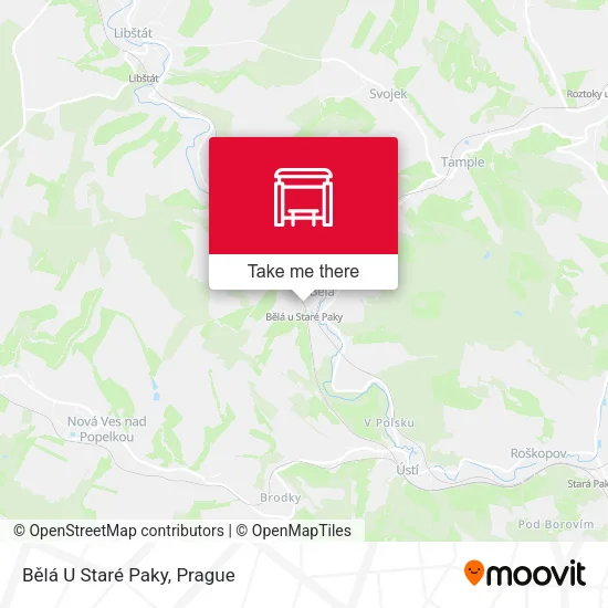 Карта Bělá U Staré Paky