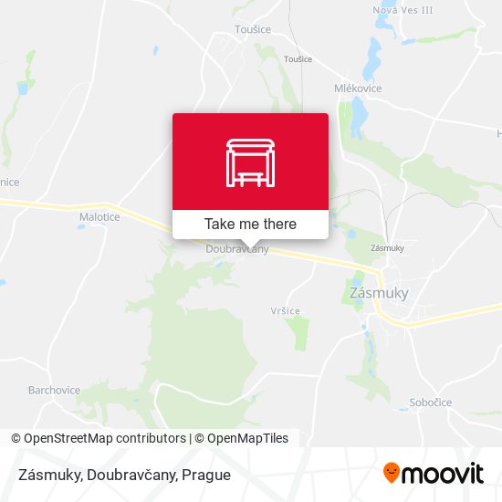 Zásmuky, Doubravčany map