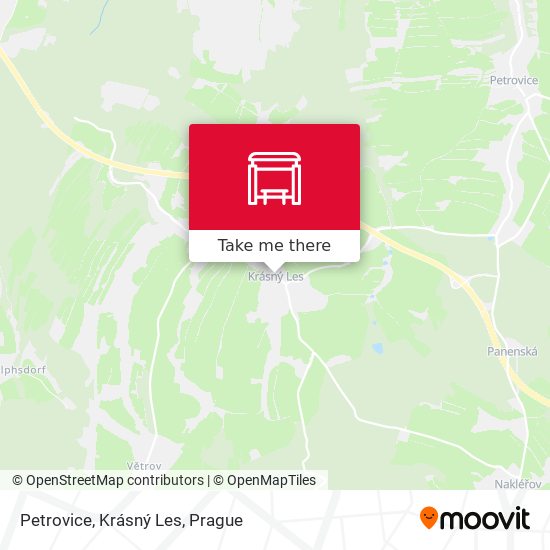 Petrovice, Krásný Les map