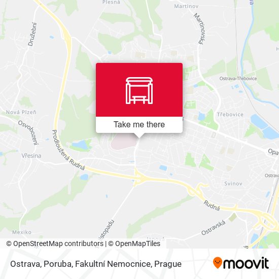 Ostrava, Poruba, Fakultní Nemocnice map