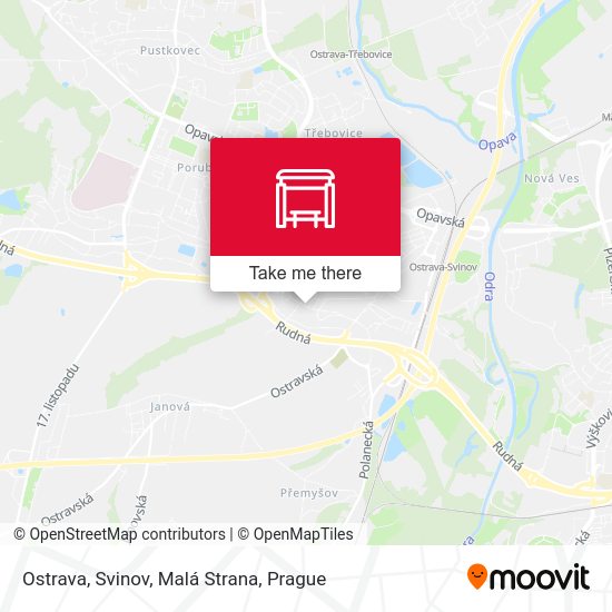 Карта Ostrava, Svinov, Malá Strana