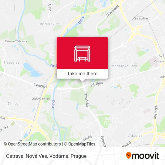 Карта Ostrava, Nová Ves, Vodárna
