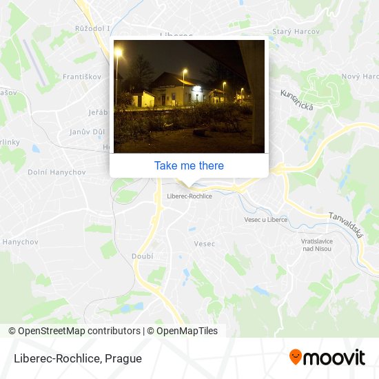 Liberec-Rochlice map