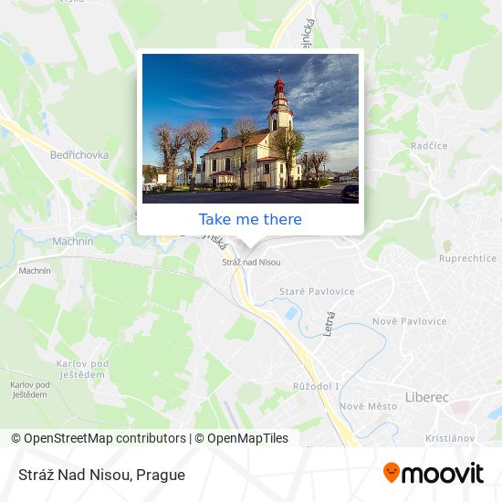 Stráž Nad Nisou map