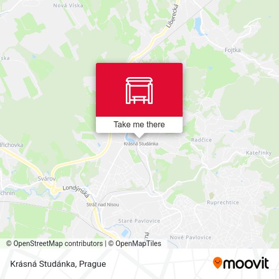 Krásná Studánka map