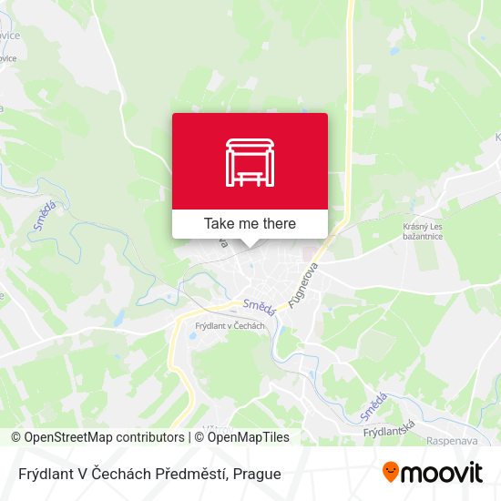 Frýdlant V Čechách Předměstí map
