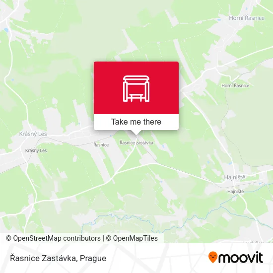 Řasnice Zastávka map