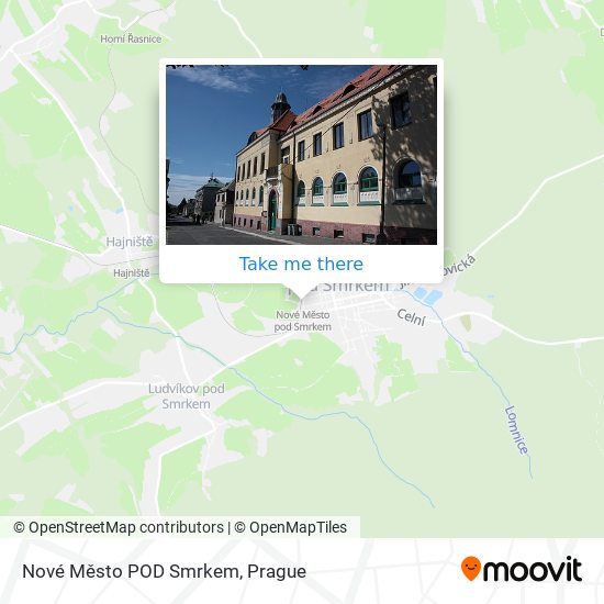 Nové Město POD Smrkem map