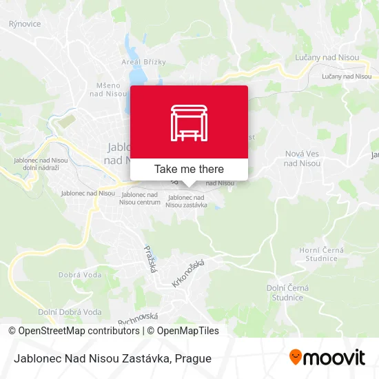 Карта Jablonec Nad Nisou Zastávka