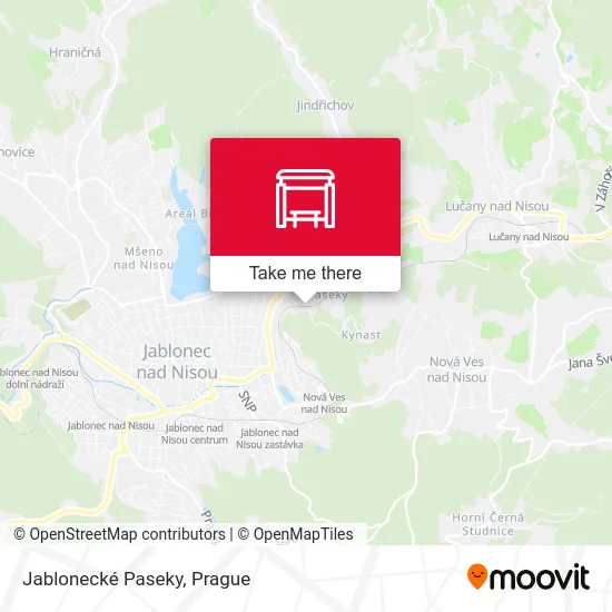 Карта Jablonecké Paseky