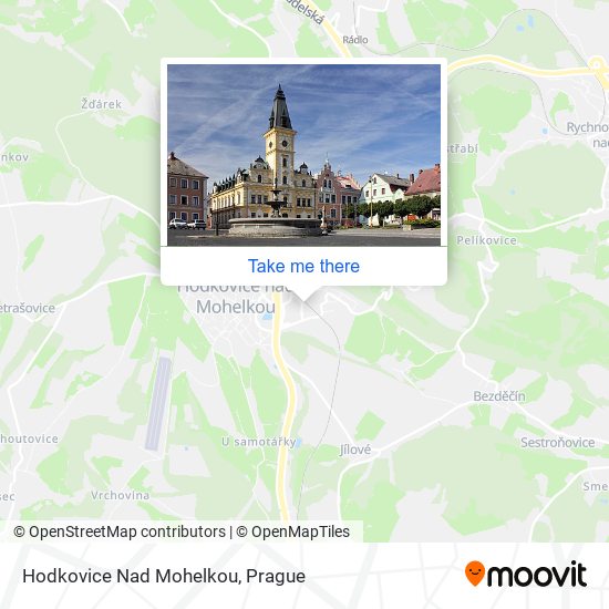 Карта Hodkovice Nad Mohelkou