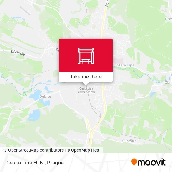 Карта Česká Lípa Hl.N.