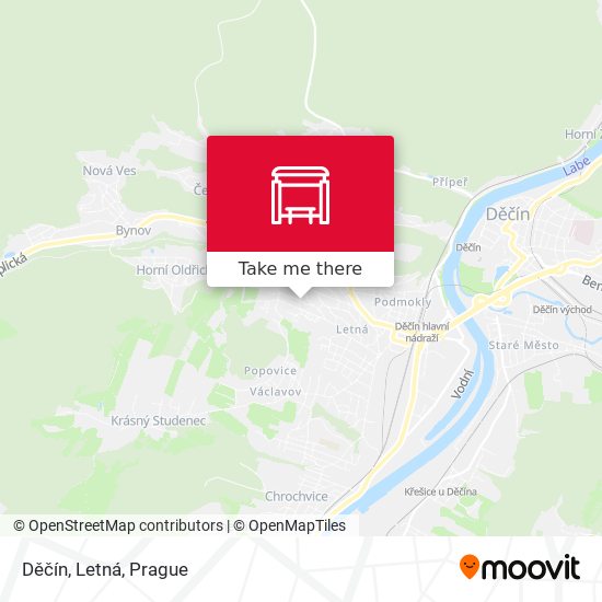 Děčín, Letná map