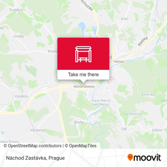 Карта Náchod Zastávka