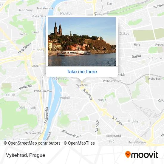 Карта Vyšehrad