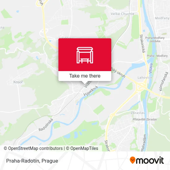 Карта Praha-Radotín