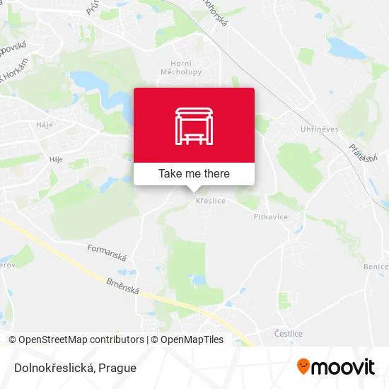 Карта Dolnokřeslická