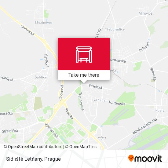 Sídliště Letňany map