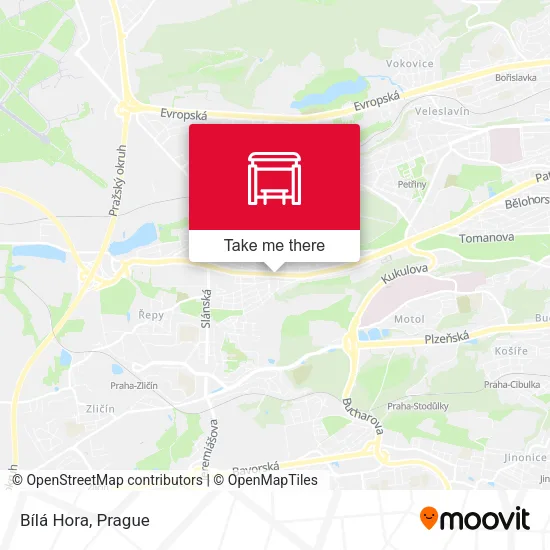 Карта Bílá Hora