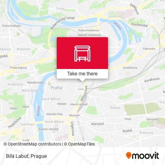 Bílá Labuť map