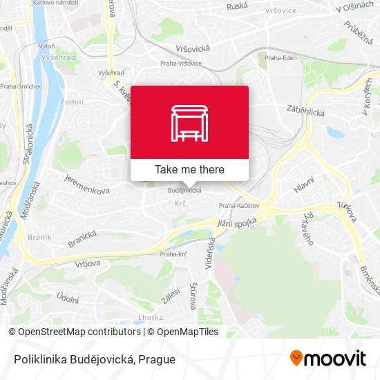 Карта Poliklinika Budějovická