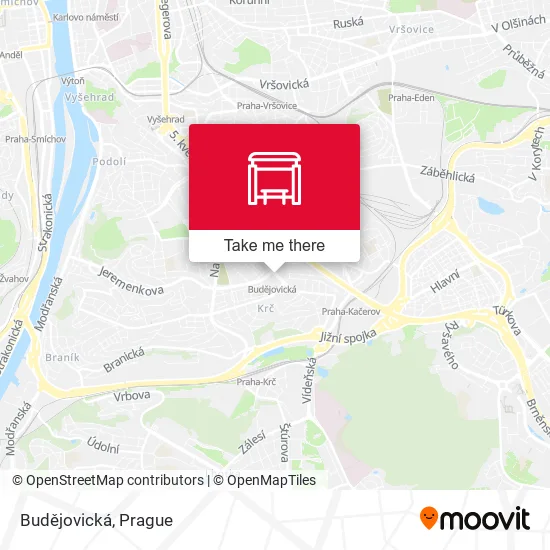 Карта Budějovická