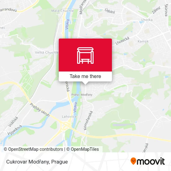 Карта Cukrovar Modřany