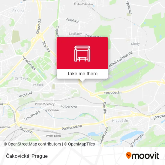 Карта Čakovická