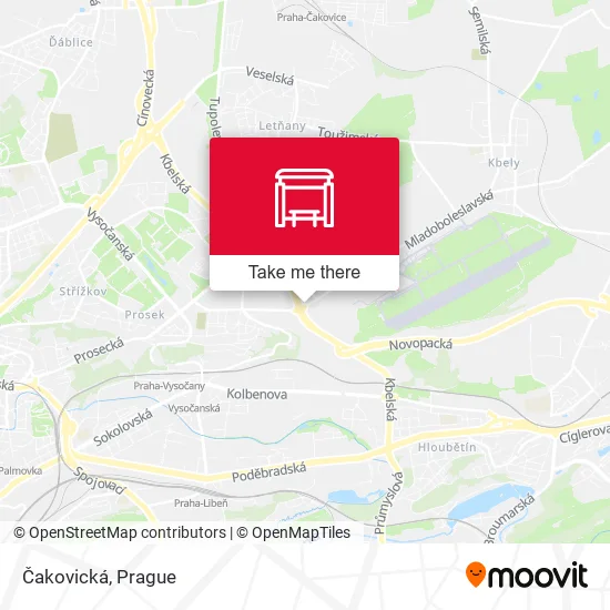 Карта Čakovická