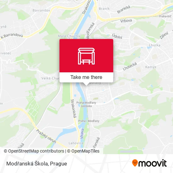 Карта Modřanská Škola