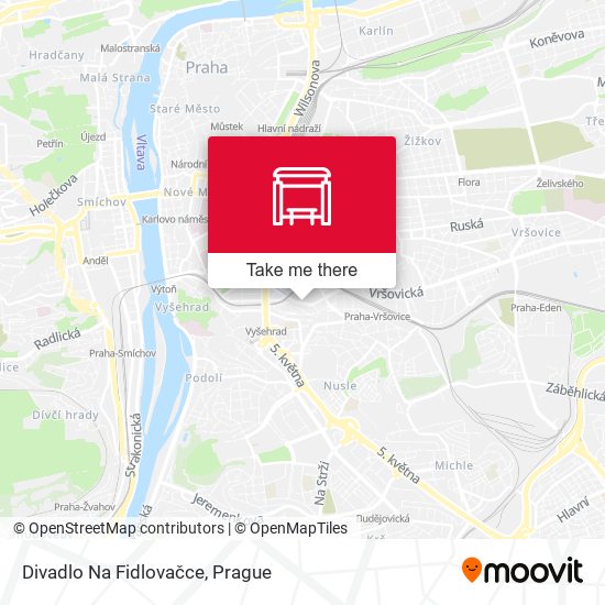 Карта Divadlo Na Fidlovačce
