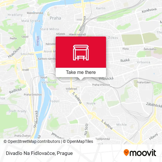 Карта Divadlo Na Fidlovačce