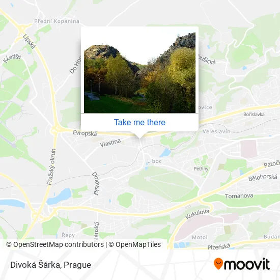 Карта Divoká Šárka