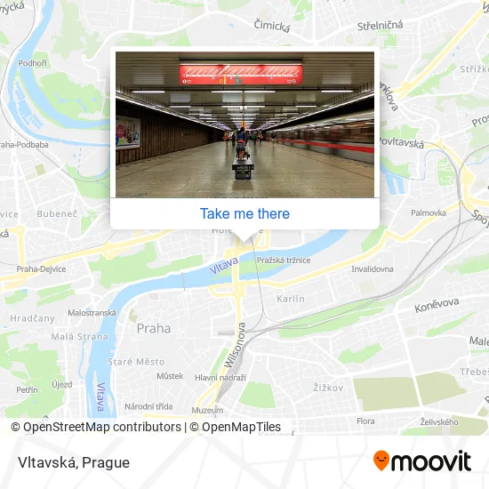 Карта Vltavská