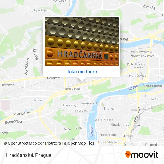 Карта Hradčanská