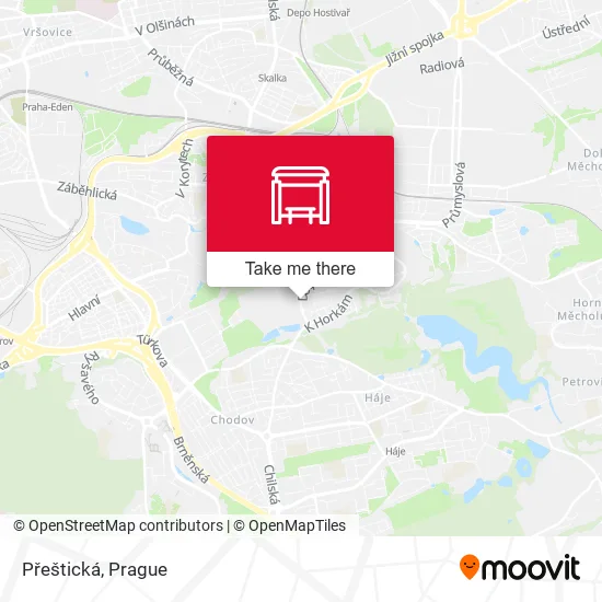 Карта Přeštická