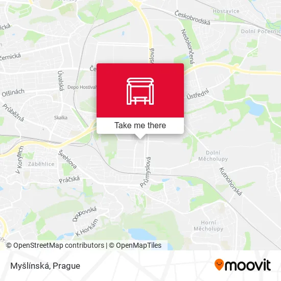 Карта Myšlínská