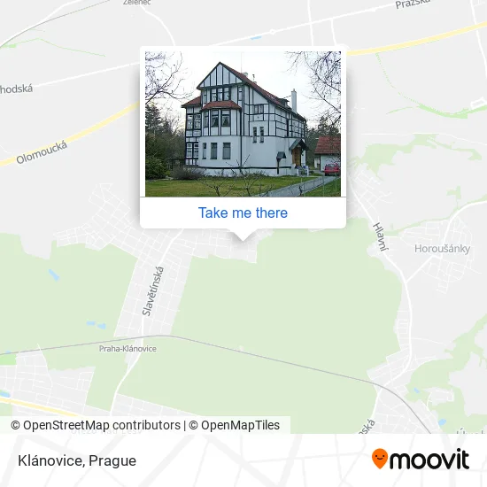 Карта Klánovice