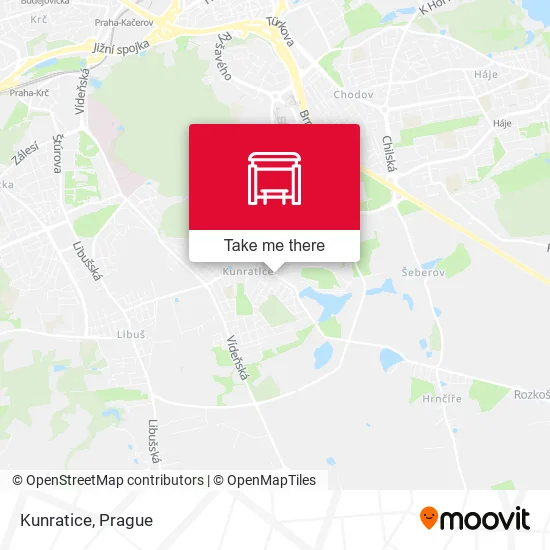 Карта Kunratice