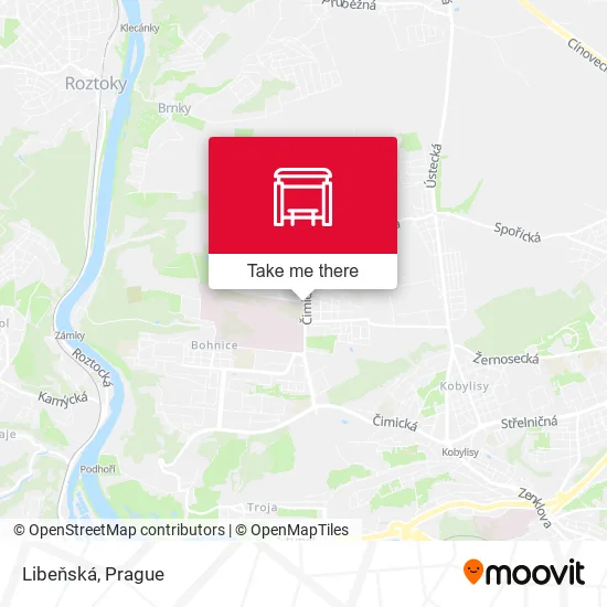 Карта Libeňská