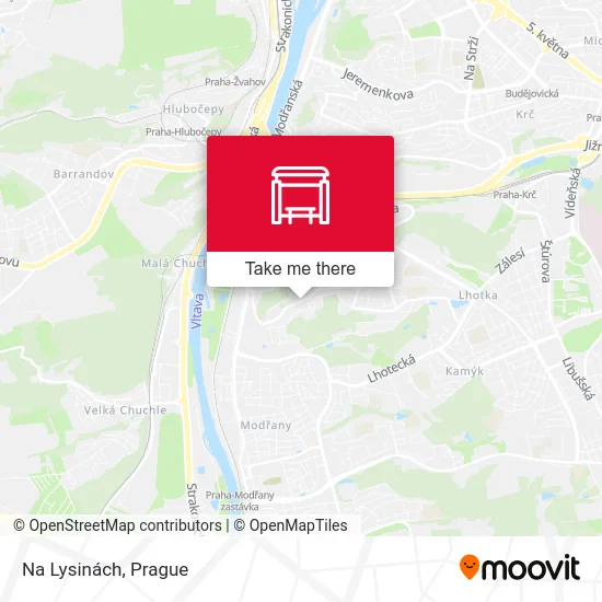 Карта Na Lysinách