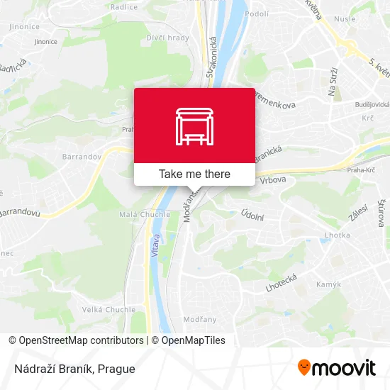 Карта Nádraží Braník