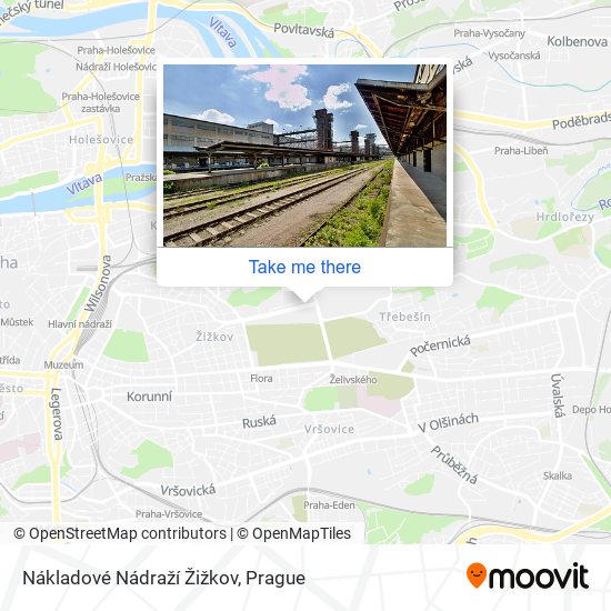 Nákladové Nádraží Žižkov map