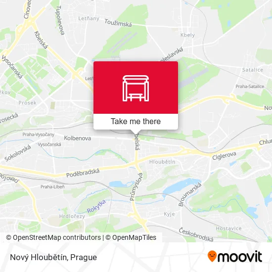 Карта Nový Hloubětín