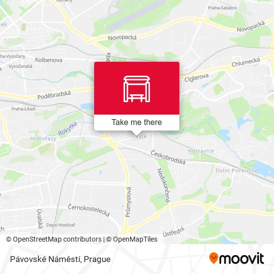 Карта Pávovské Náměstí
