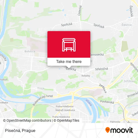 Карта Písečná