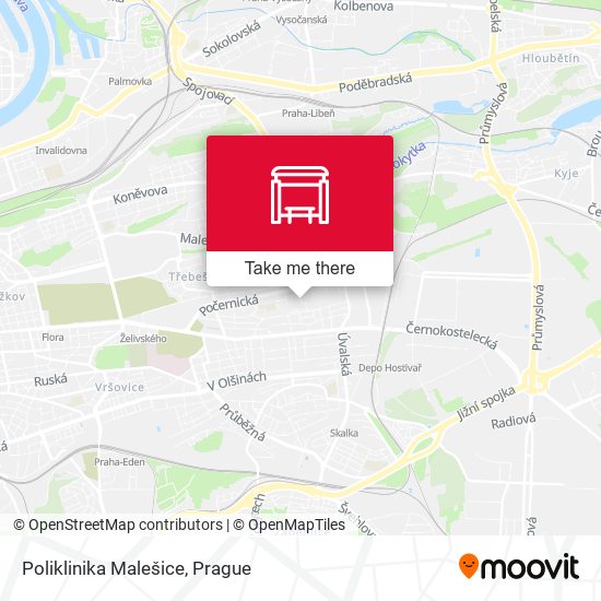 Карта Poliklinika Malešice