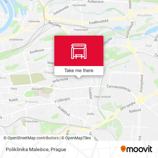 Карта Poliklinika Malešice