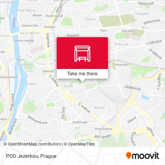 Карта POD Jezerkou